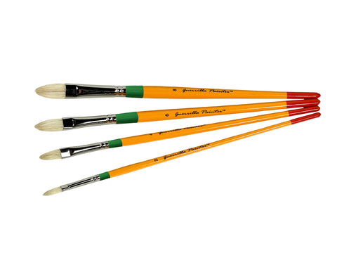 Set of 4 Medium Handle Brushes V2.0 - Filbert