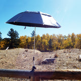 Silver Deluxe Soft Clamp Umbrella Outside
