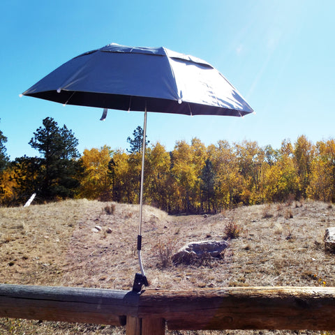 Silver Deluxe Soft Clamp Umbrella Outside