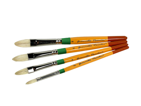 Set of 4 Short Handle Brushes V2.0 - Filbert